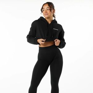 Alphalete Classic Capital Crop Hoodie - NWT (Black)